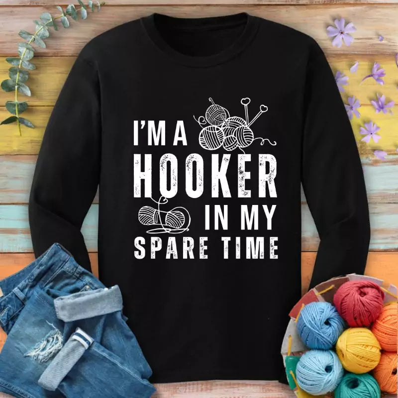 part time hooker long sleeve black
