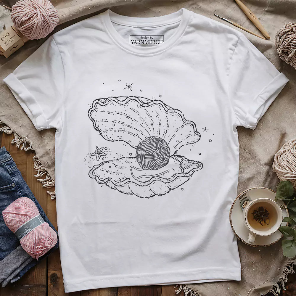 pearl purl t shirt white