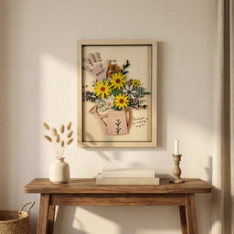 personalized birth flower wall art grandma