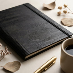 personalized wooden recipe book closeup