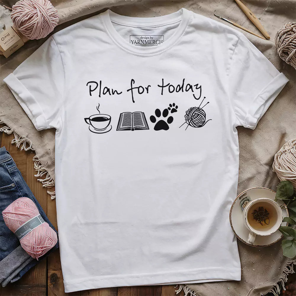 plan for today t shirt white