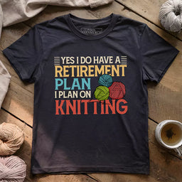 retirement plan t shirt dark grey heather