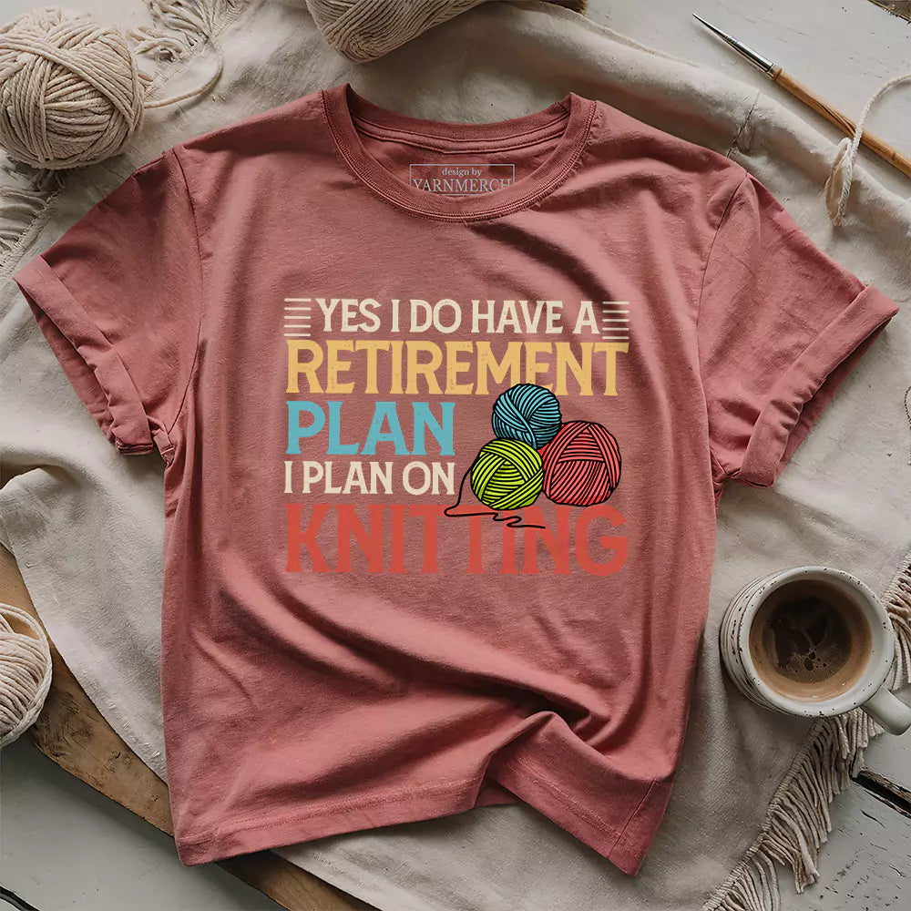 retirement plan t shirt heather mauve