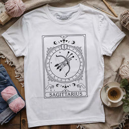 sagittarius yarn tarot t shirt white