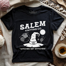 salem knitting t shirt black