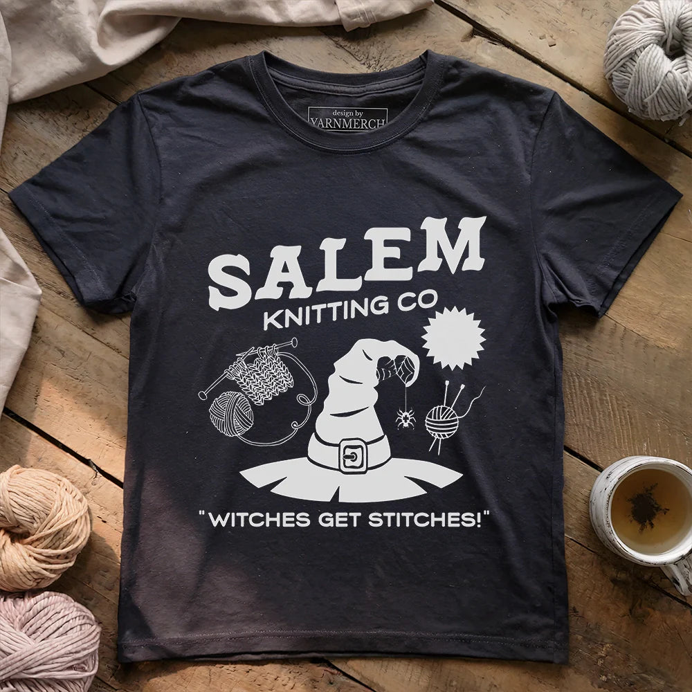salem knitting t shirt dark grey heather