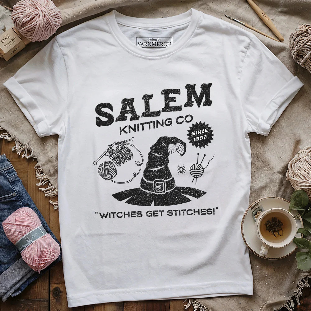 salem knitting t shirt white