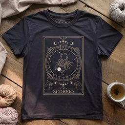 scorpio yarn tarot t shirt dark grey heather