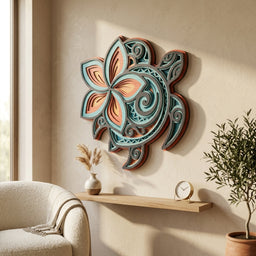 sea turtle boho living room