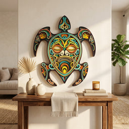 sea turtle wooden wall art