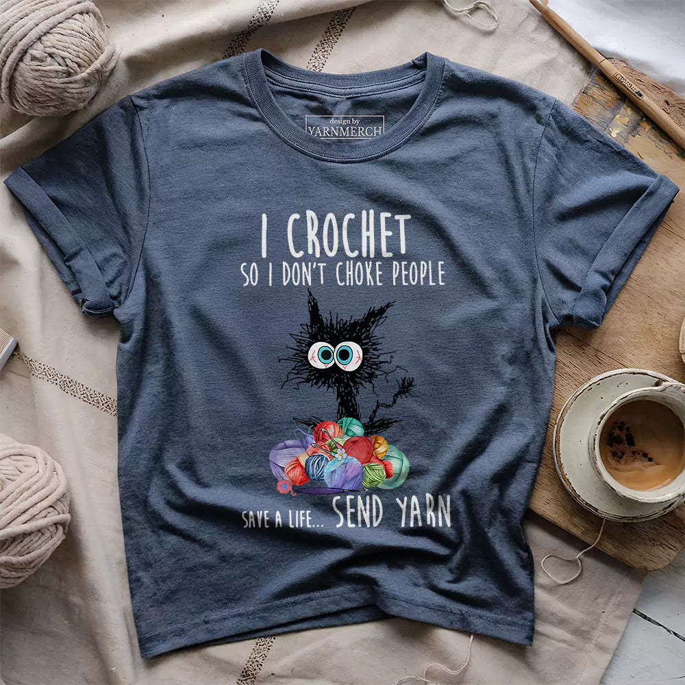 send yarn t shirt heather navy