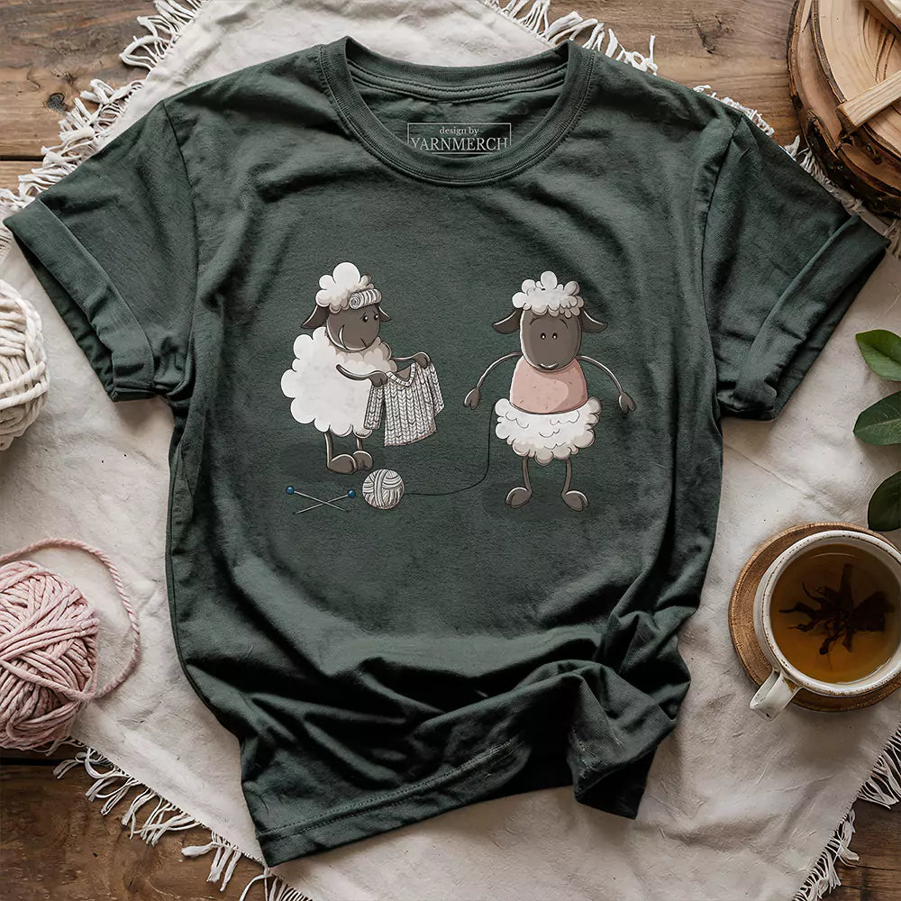 ship knitter t shirt forest