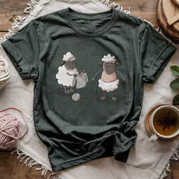 ship knitter t shirt forest