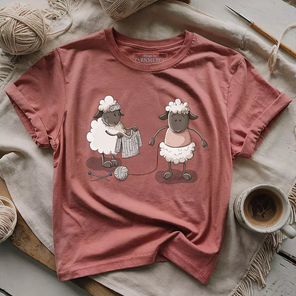 ship knitter t shirt heather mauve