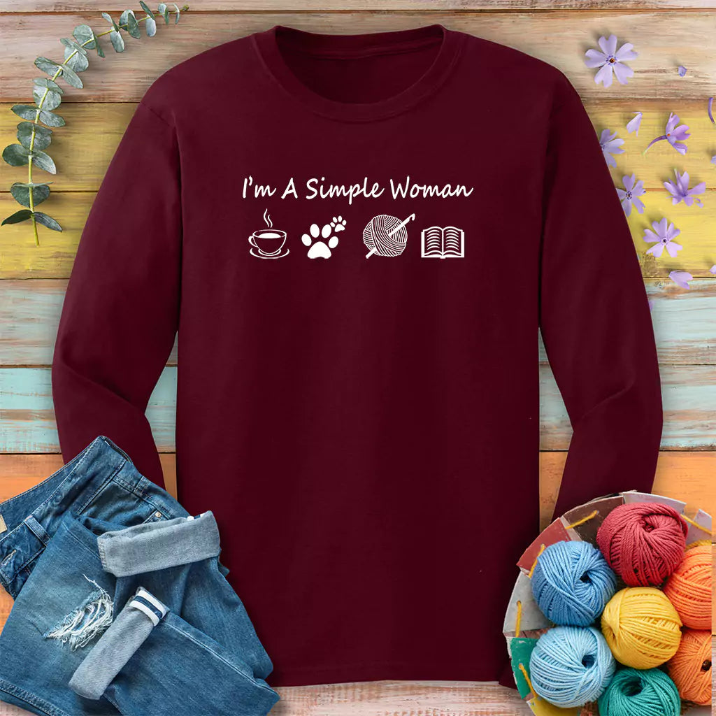 simple crocheter maroon