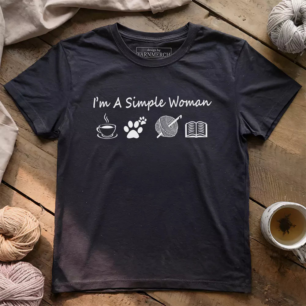 simple crocheter t shirt dark grey heather