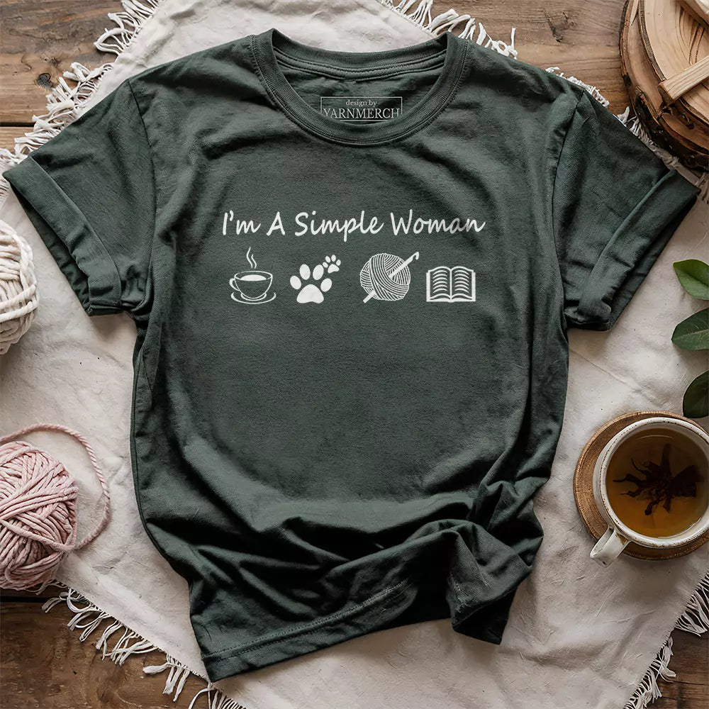 simple crocheter t shirt forest