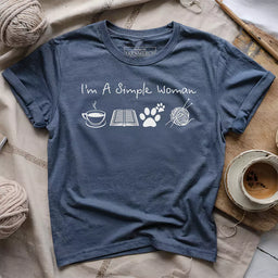 simple woman t shirt heather navy