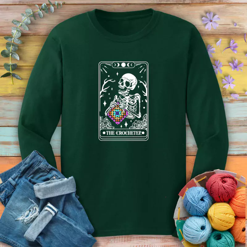 skeleton crocheter tarot long sleeve forest