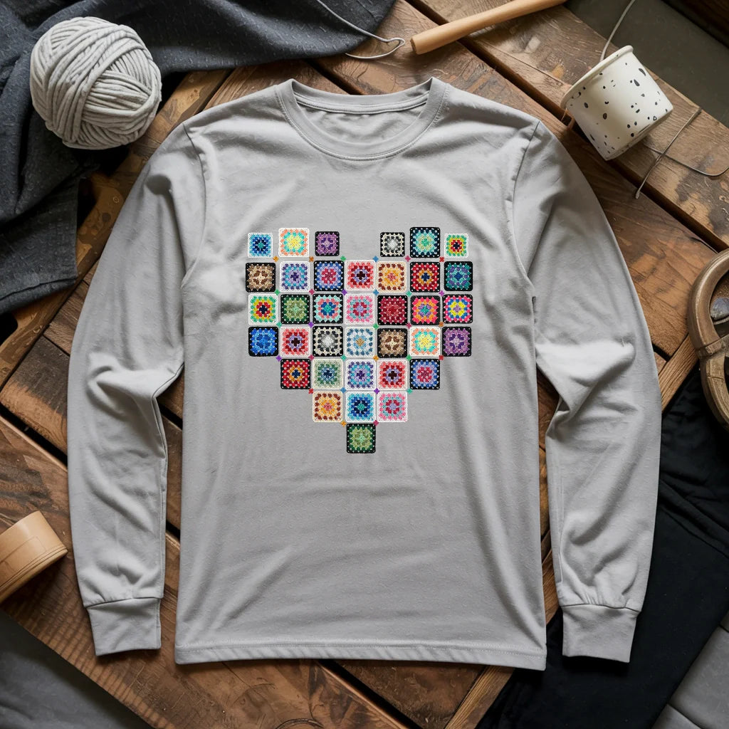 sportgrey GrannySquaresHeartLongSleeveT shirt