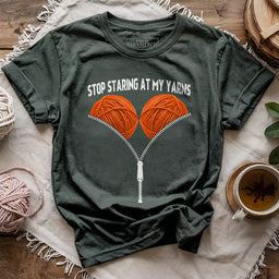 staring at my yarn t shirt forest