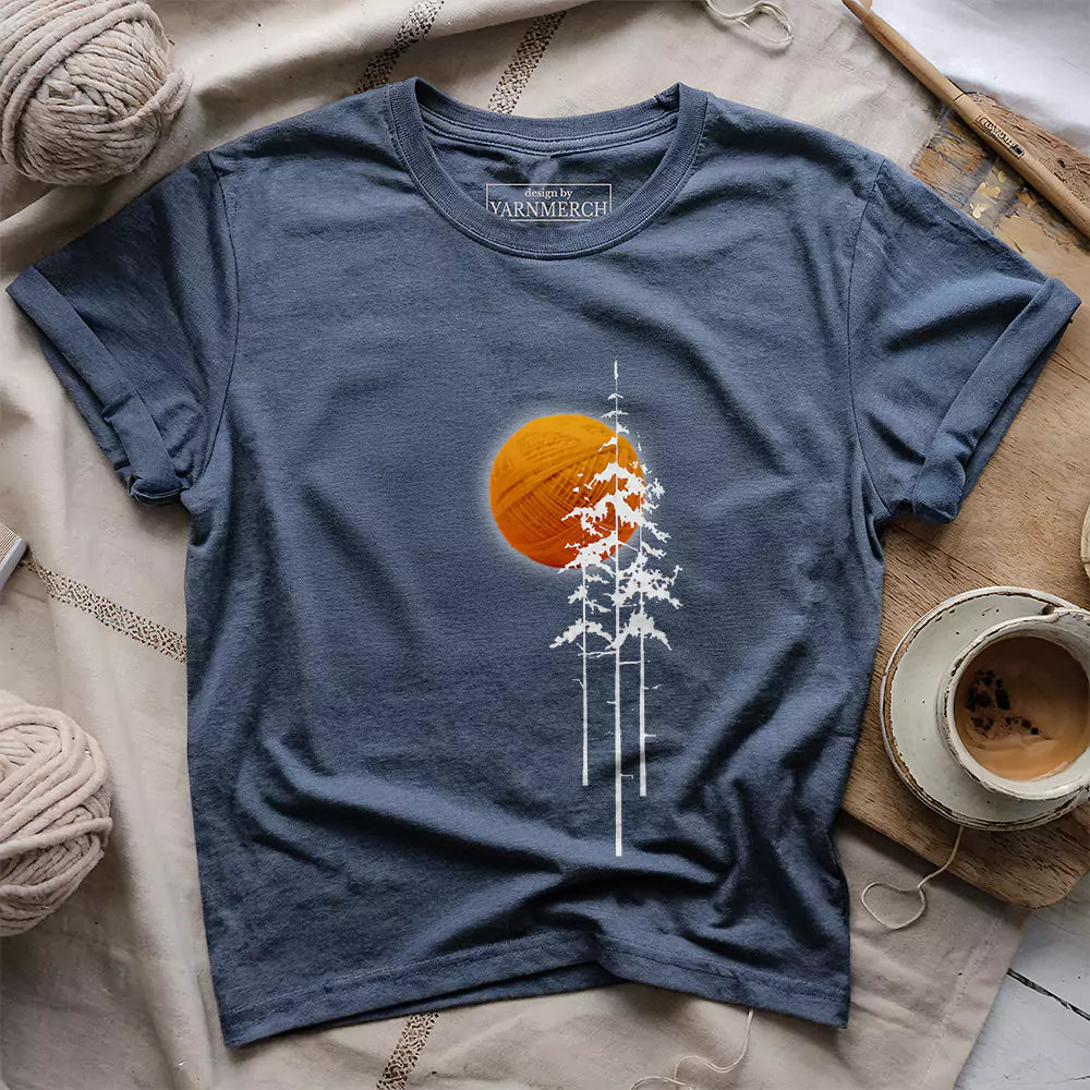 stitching twilight t shirt heather navy