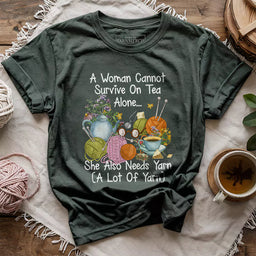tea yarn lover t shirt forest