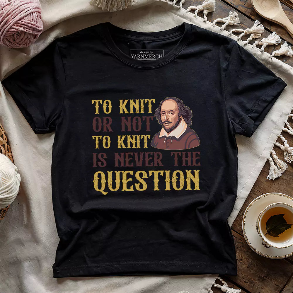 to knit or not t shirt black