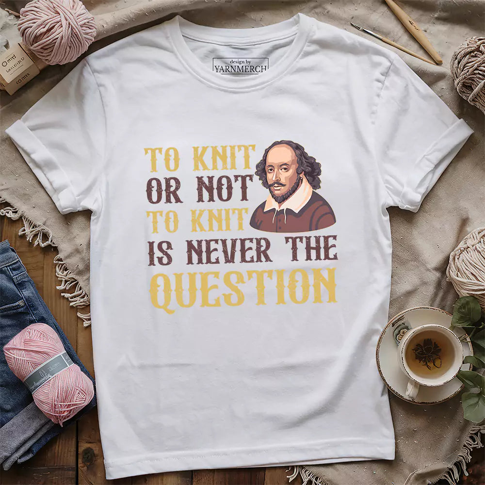 to knit or not t shirt white
