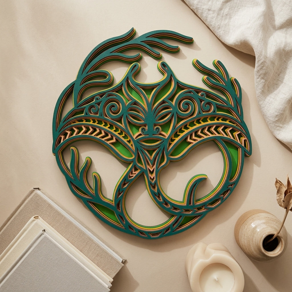 tribal manta ray wall decor