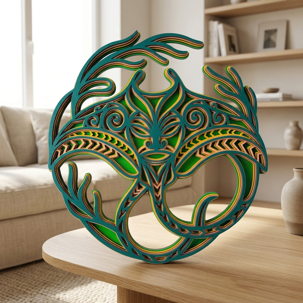 tribal manta ray wall decor2