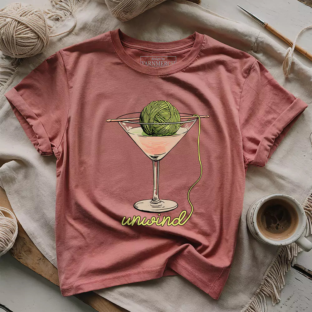 unwind t shirt heather mauve