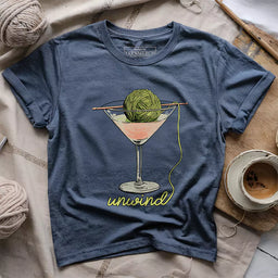 unwind t shirt heather navy
