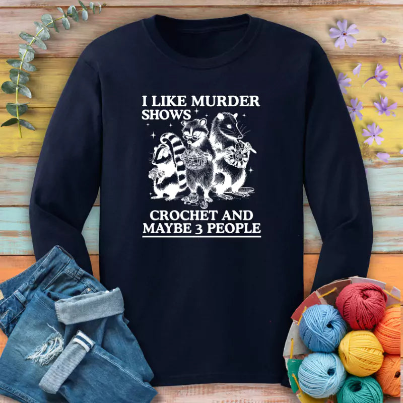 weird hobbies long sleeve navy