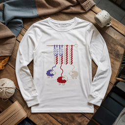 white AmericaWoolLongSleeveT shirt