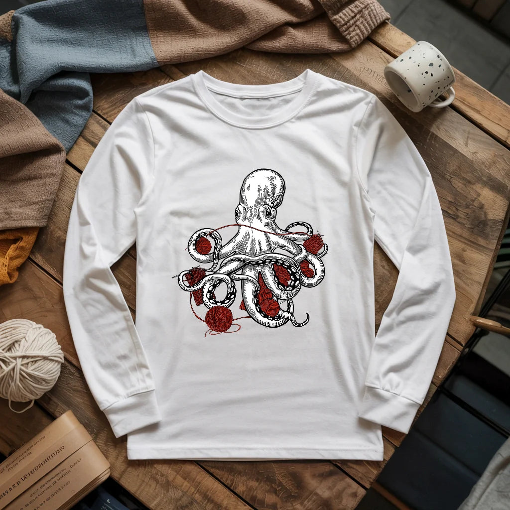white CraftopusLongSleeveT shirt
