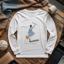 white GoneKnittingLongSleeveT shirt