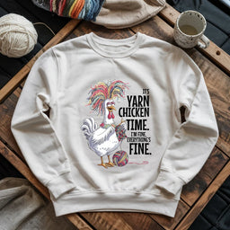 white YarnChickenTimeSweatshirt