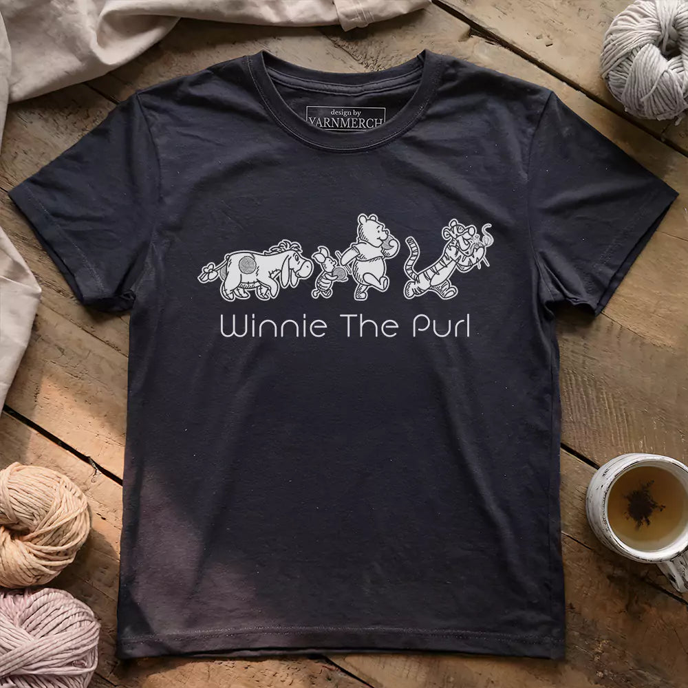 winnie the purl t shirt dark grey heather