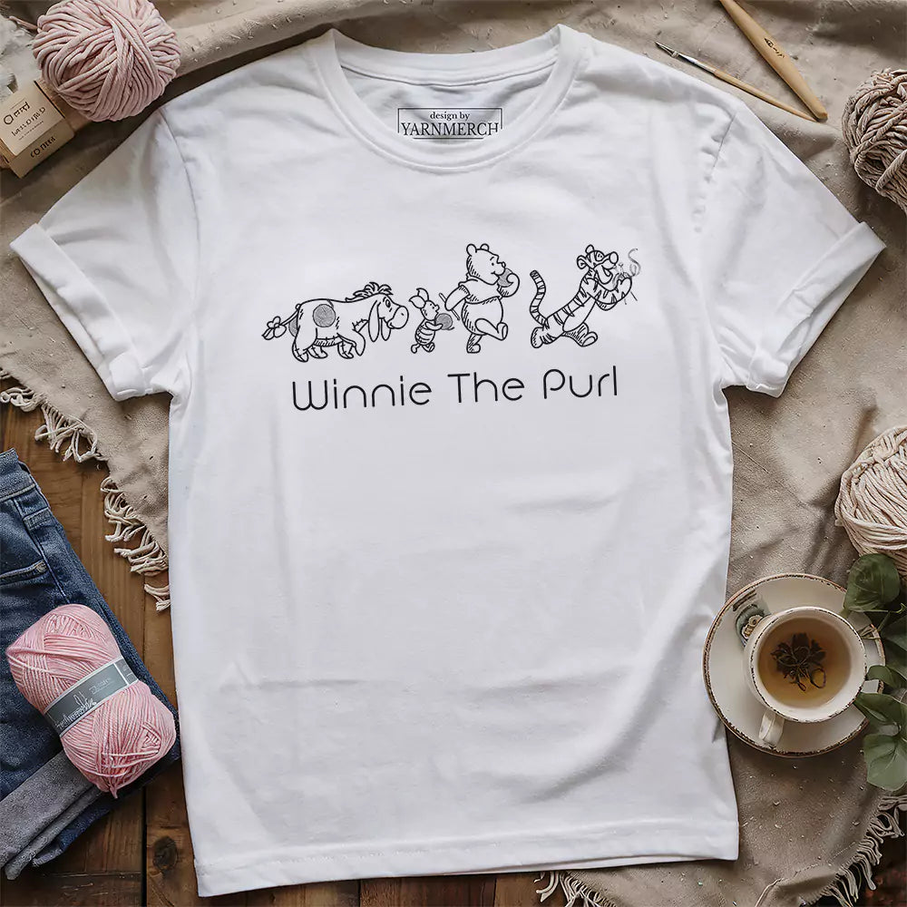 winnie the purl t shirt white