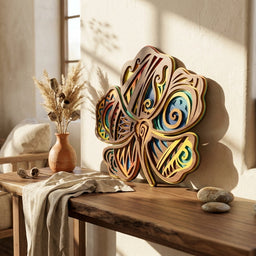 wooden shamrock wall art lifestyle