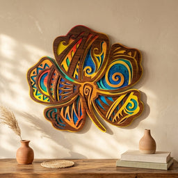 wooden shamrock wall art
