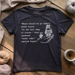 wool shop t shirt dark grey heather