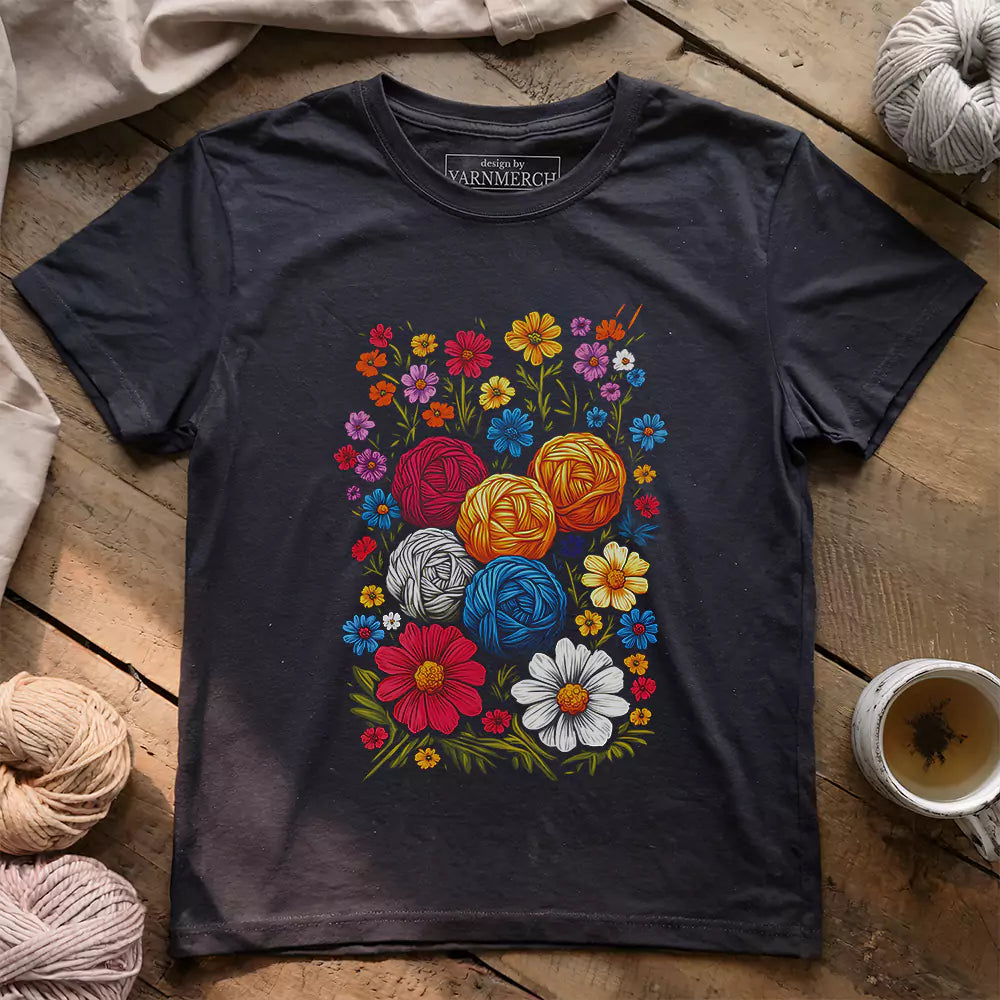 yarn bloom t shirt dark grey heather