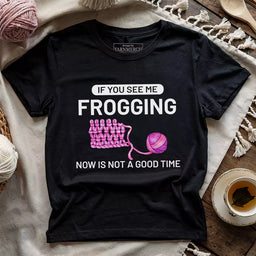 yarn frogging t shirt black
