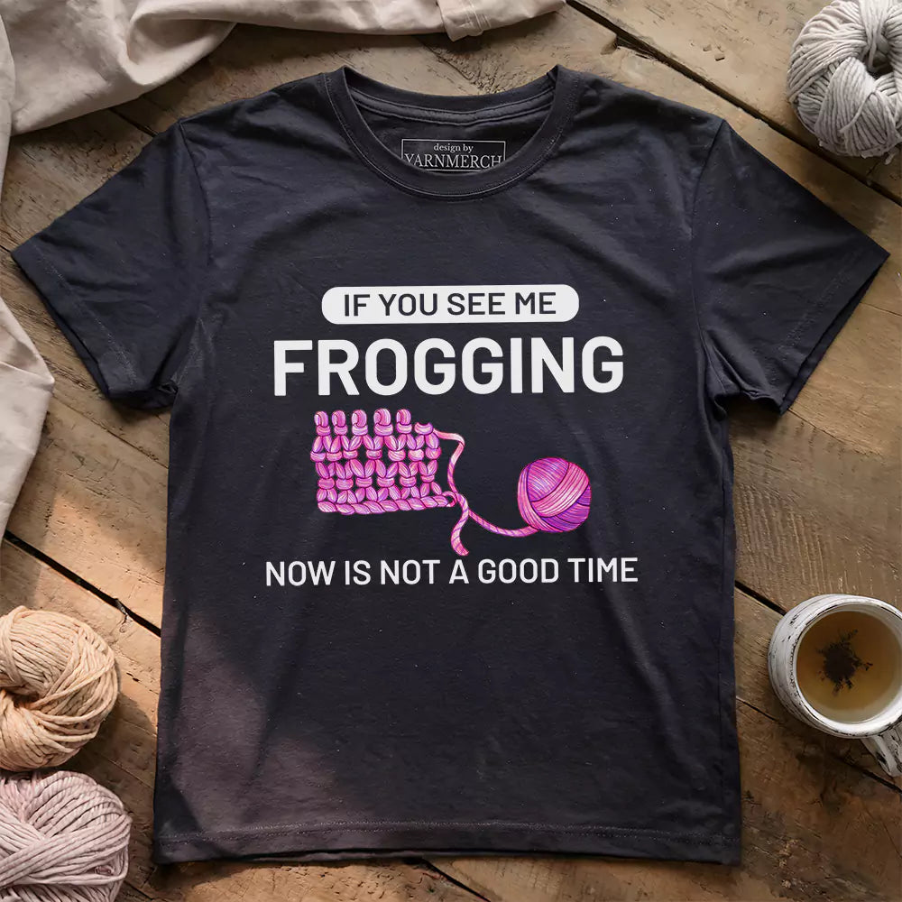 yarn frogging t shirt dark grey heather
