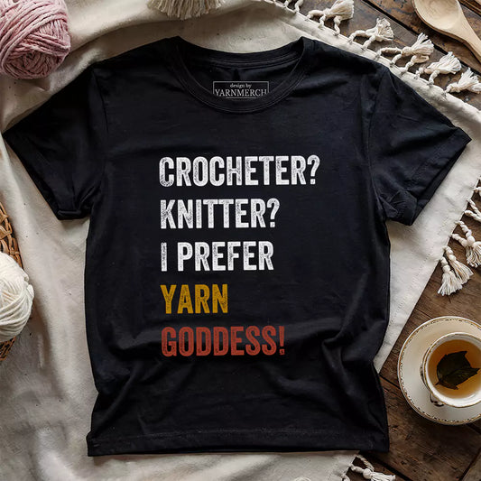 yarn goddess t shirt black