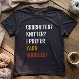 yarn goddess t shirt dark grey heather
