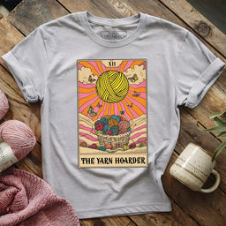 yarn hoarder tarot t shirt athletic heather