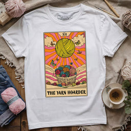 yarn hoarder tarot t shirt white